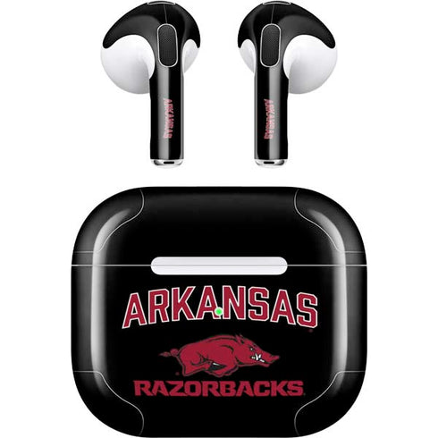 University of Arkansas-Fayetteville Razorbacks Black Apple AirPods (3rd Gen 2021) Skin
