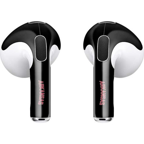 University of Arkansas-Fayetteville Razorbacks Black Apple AirPods (3rd Gen 2021) Skin