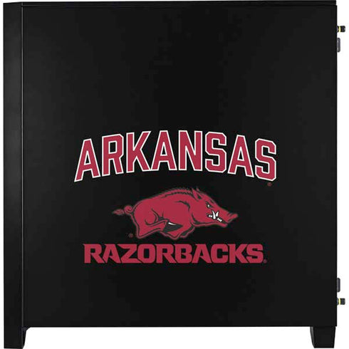 University of Arkansas-Fayetteville Razorbacks Black Corsair 4000D Tempered Glass Mid-Tower ATX Case Skin