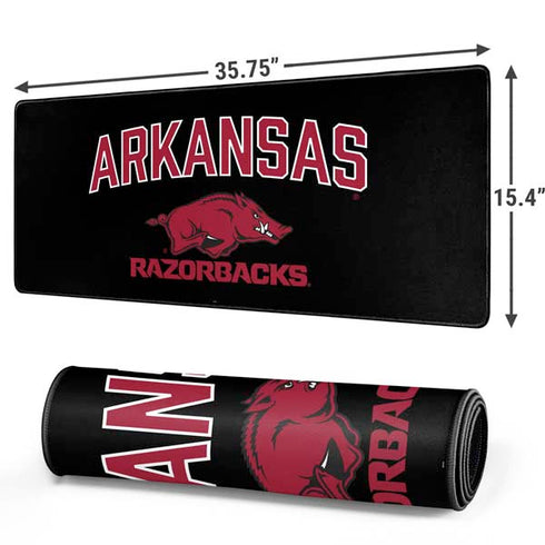 University of Arkansas-Fayetteville Razorbacks Black Gaming Mouse Pad