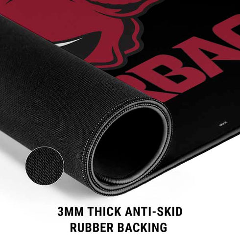 University of Arkansas-Fayetteville Razorbacks Black Gaming Mouse Pad
