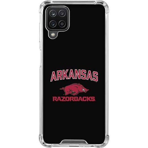 University of Arkansas-Fayetteville Razorbacks Black Galaxy A12 Clear Case