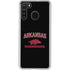 University of Arkansas-Fayetteville Razorbacks Black Galaxy A21 Clear Case