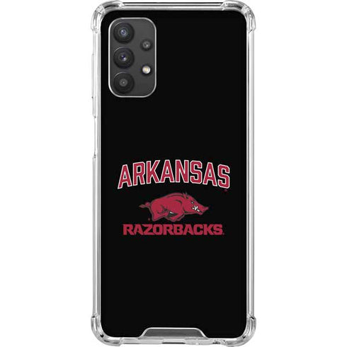 University of Arkansas-Fayetteville Razorbacks Black Galaxy A32 5G Clear Case