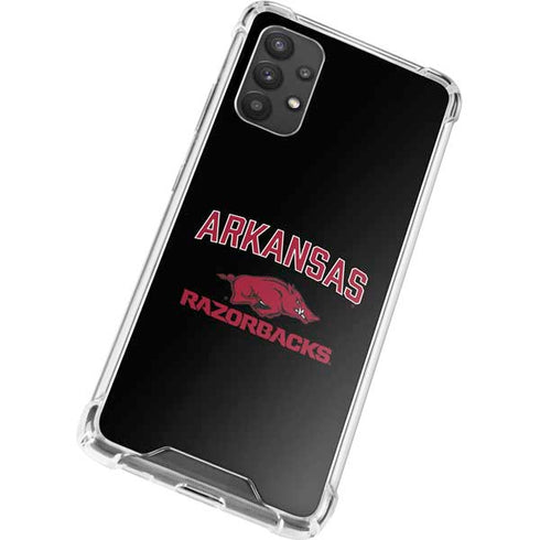University of Arkansas-Fayetteville Razorbacks Black Galaxy A32 5G Clear Case