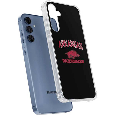 University of Arkansas-Fayetteville Razorbacks Black Galaxy A35 5G Clear Case