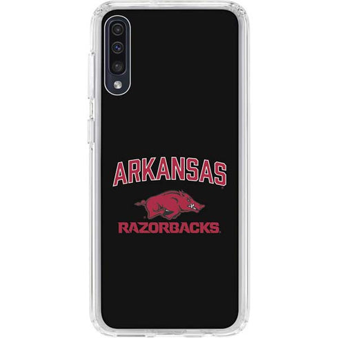 University of Arkansas-Fayetteville Razorbacks Black Galaxy A50 Clear Case
