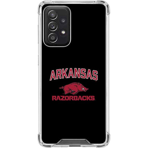 University of Arkansas-Fayetteville Razorbacks Black Galaxy A52 5G Clear Case