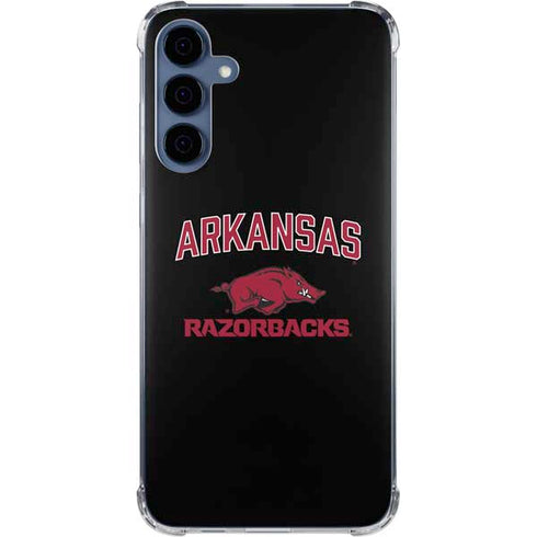 University of Arkansas-Fayetteville Razorbacks Black Galaxy A55 5G Clear Case