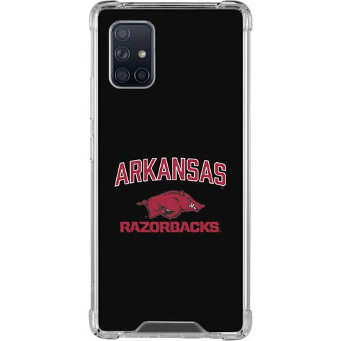 University of Arkansas-Fayetteville Razorbacks Black Galaxy A71 5G Clear Case