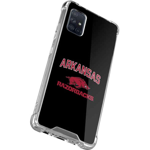 University of Arkansas-Fayetteville Razorbacks Black Galaxy A71 5G Clear Case