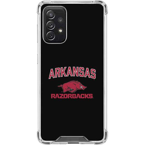 University of Arkansas-Fayetteville Razorbacks Black Galaxy A72 5G Clear Case