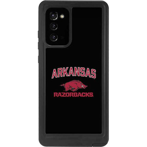 University of Arkansas-Fayetteville Razorbacks Black Galaxy Note20 5G Waterproof Case