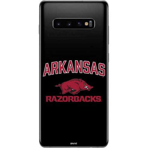 University of Arkansas-Fayetteville Razorbacks Black Galaxy S10 Plus Skin