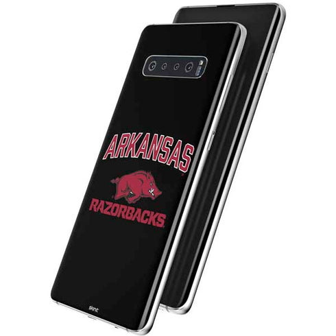 University of Arkansas-Fayetteville Razorbacks Black Galaxy S10 Plus Skin