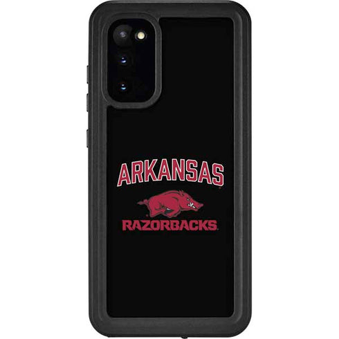 University of Arkansas-Fayetteville Razorbacks Black Galaxy S20 Waterproof Case
