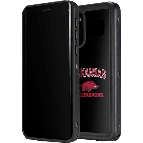 University of Arkansas-Fayetteville Razorbacks Black Galaxy S20 Waterproof Case