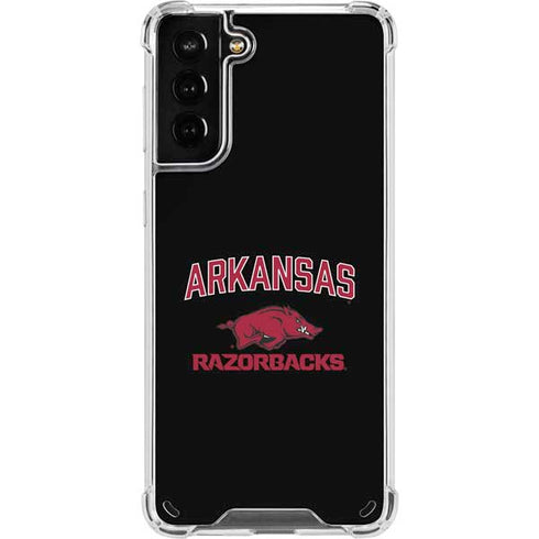 University of Arkansas-Fayetteville Razorbacks Black Galaxy S21 Plus 5G Clear Case