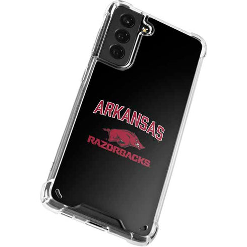 University of Arkansas-Fayetteville Razorbacks Black Galaxy S21 Plus 5G Clear Case