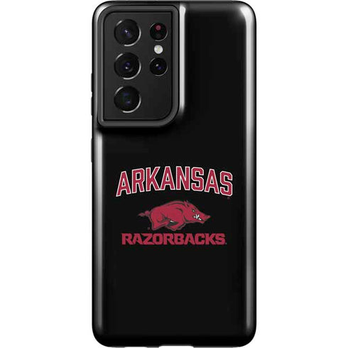 University of Arkansas-Fayetteville Razorbacks Black Galaxy S21 Ultra 5G Pro Case