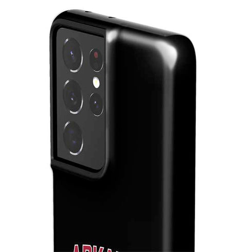 University of Arkansas-Fayetteville Razorbacks Black Galaxy S21 Ultra 5G Pro Case