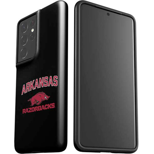 University of Arkansas-Fayetteville Razorbacks Black Galaxy S21 Ultra 5G Pro Case