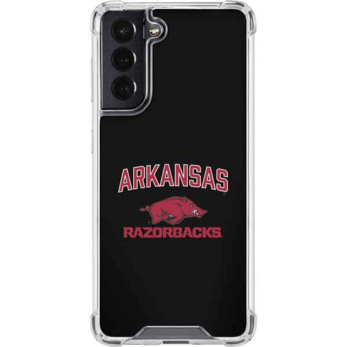 University of Arkansas-Fayetteville Razorbacks Black Galaxy S22 Clear Case