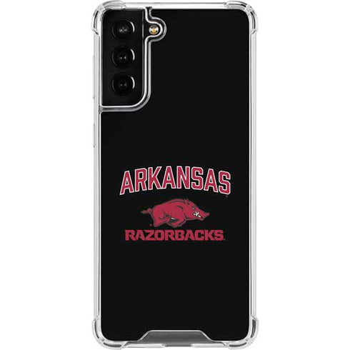 University of Arkansas-Fayetteville Razorbacks Black Galaxy S22 Plus Clear Case