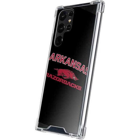 University of Arkansas-Fayetteville Razorbacks Black Galaxy S22 Ultra Clear Case