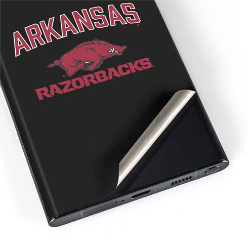 University of Arkansas-Fayetteville Razorbacks Black Galaxy S22 Ultra Skin