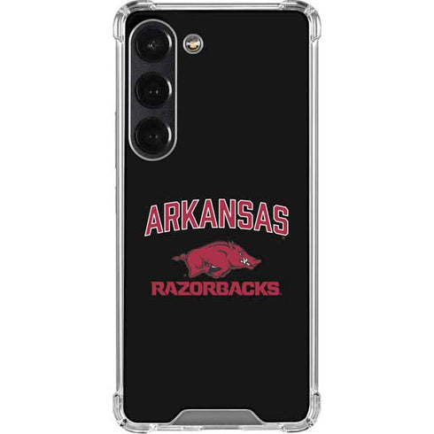 University of Arkansas-Fayetteville Razorbacks Black Galaxy S23 Clear Case