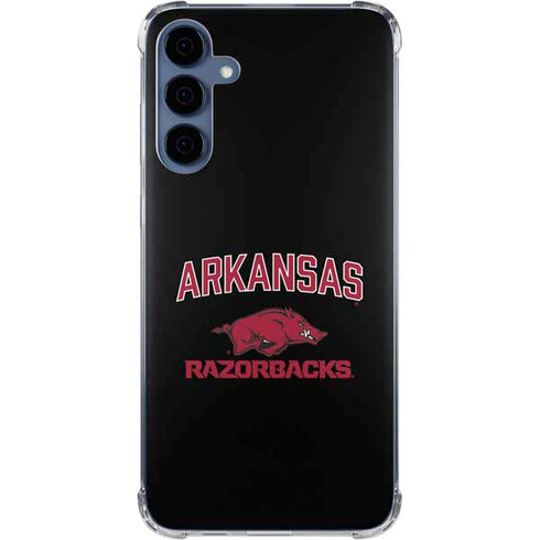 University of Arkansas-Fayetteville Razorbacks Black Galaxy S24 Clear Case