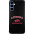 University of Arkansas-Fayetteville Razorbacks Black Galaxy S24 Clear Case