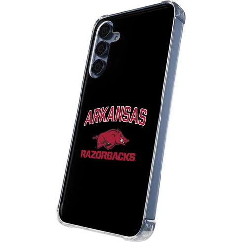 University of Arkansas-Fayetteville Razorbacks Black Galaxy S24 Clear Case