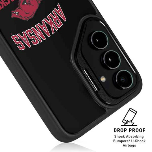 University of Arkansas-Fayetteville Razorbacks Black Galaxy S24 Plus Kickstand Case