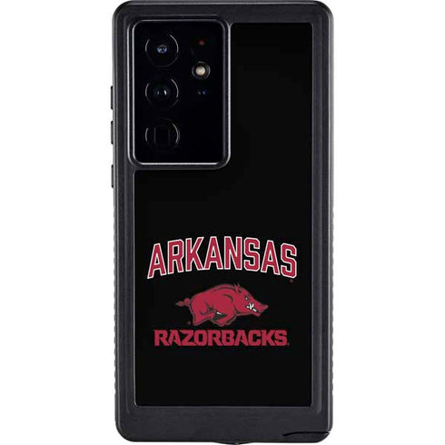 University of Arkansas-Fayetteville Razorbacks Black Galaxy S24 Ultra Waterproof Case