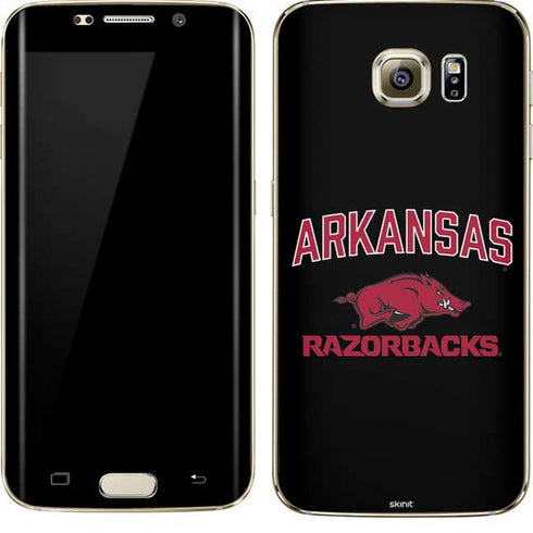 University of Arkansas-Fayetteville Razorbacks Black Galaxy S7 Edge Skin