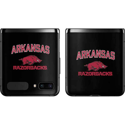 University of Arkansas-Fayetteville Razorbacks Black Galaxy Z Flip Skin