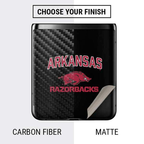 University of Arkansas-Fayetteville Razorbacks Black Galaxy Z Flip Skin