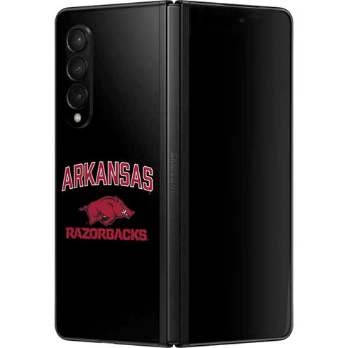 University of Arkansas-Fayetteville Razorbacks Black Galaxy Z Fold3 5G Skin