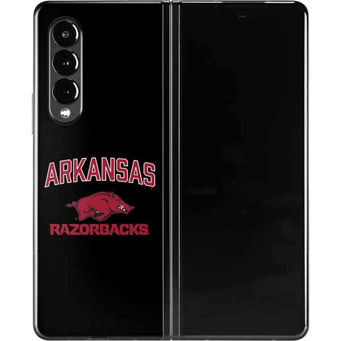 University of Arkansas-Fayetteville Razorbacks Black Galaxy Z Fold3 5G Skin