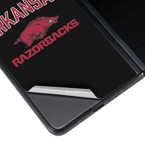 University of Arkansas-Fayetteville Razorbacks Black Galaxy Z Fold3 5G Skin