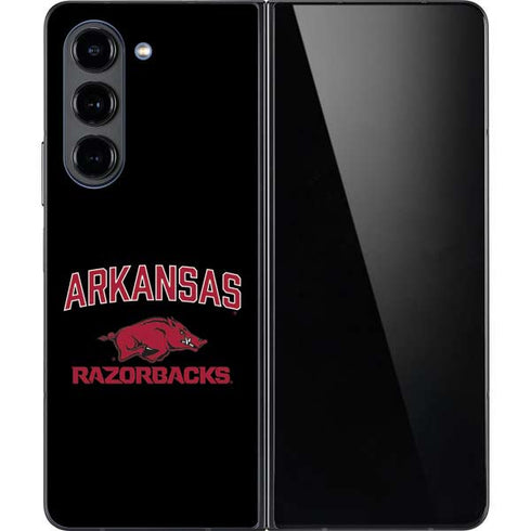 University of Arkansas-Fayetteville Razorbacks Black Galaxy Z Fold5 5G Skin
