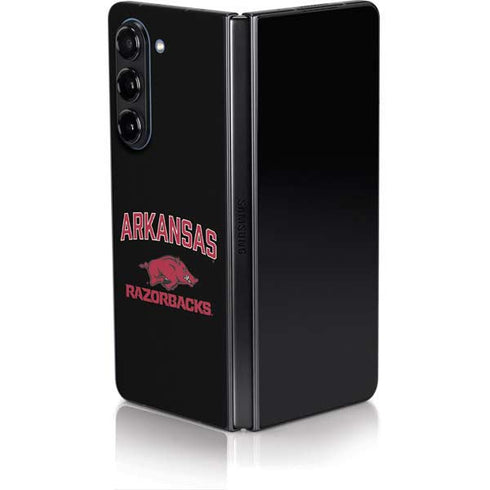 University of Arkansas-Fayetteville Razorbacks Black Galaxy Z Fold5 5G Skin