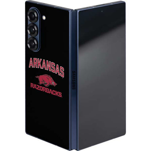 University of Arkansas-Fayetteville Razorbacks Black Galaxy Z Fold6 Skin
