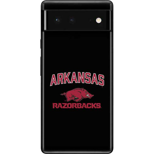 University of Arkansas-Fayetteville Razorbacks Black Google Pixel 6 Skin