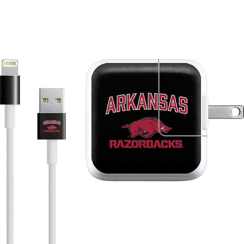 University of Arkansas-Fayetteville Razorbacks Black iPad Charger (10W USB) Skin