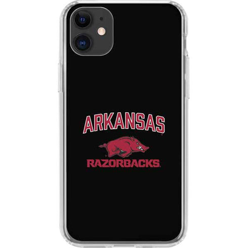 University of Arkansas-Fayetteville Razorbacks Black iPhone 11 Clear Case