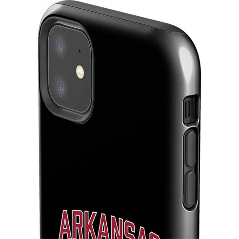 University of Arkansas-Fayetteville Razorbacks Black iPhone 11 Impact Case