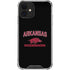 University of Arkansas-Fayetteville Razorbacks Black iPhone 12 Clear Case